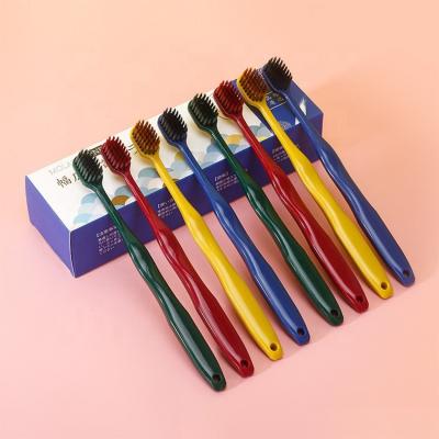 China Soft Soft Stiffens Toothbrush Hot Sales Cheap Colorful Home 8pcs Adult Toothbrush Travel Hotel Toothbrush for sale