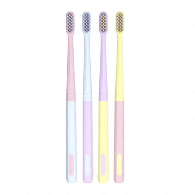 China Soft Toothbrush Manufacturers OEM Shape Colorful Portable Adult Soft Bristles Toothbrush for sale