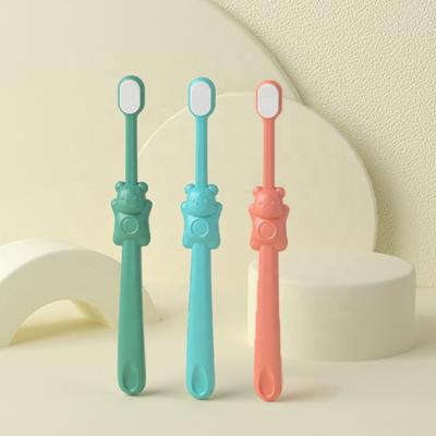 China Factory Kids Toothbrush Cute Bear Pig Dinosaur Shape Soft Kids Eco-friendly Toothbrush Directly for sale