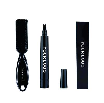 China OEM Men Private Label Beard Drawing Waterproof Beard Low Moq Beard Filling Pen Kit With Brush for sale