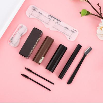 China LOW MOQ Logo Waterproof Private Label Eyebrow Stamp & Stencil Custom OEM Eye Brow Stamp Kit for sale