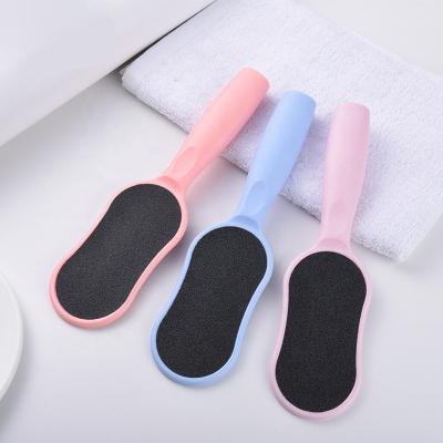 China Double sided Wholesale foot file pink callus remover foot file plastic for foot care for sale