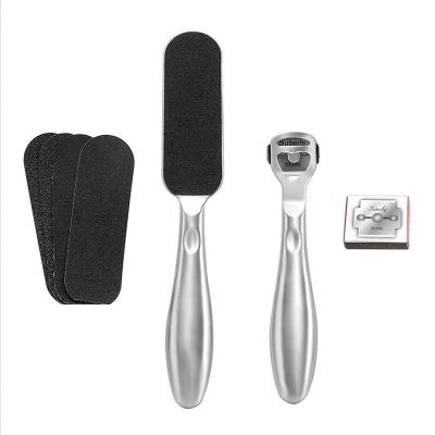 China Durable Stainless steel foot file callus remover with sandpaper for feet for sale