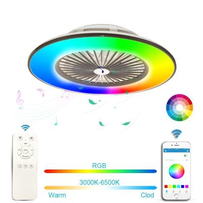 China 60x60 wifi iot ceiling fan smart fake pancake box ABS plastic fan light cbb61 condenser light fan ceiling light cbb61 smart fancy digital haiku fast fake pancake box for sale