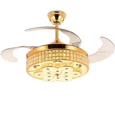 China Commercial Noble Plastic Copper Crystal Owl Blades Ceiling Fan Home Ceiling Fan Light Air Purifier Bionic Ceiling Fans Lights with Blades for sale