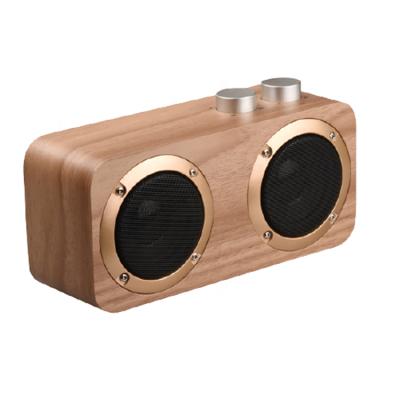 China Mini High Fidelity Wireless Wireless High Fidelity Blue Wooden Tooth Shelf Wooden Box Horn Cabinet Bamboo Speaker for sale