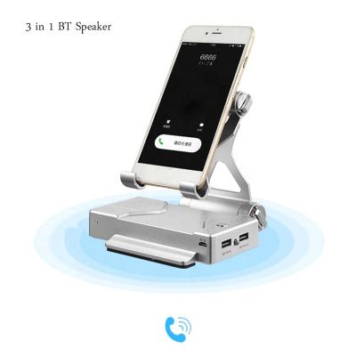 China New Arrival Wireless 3 in 1 Phone Bracket Creative Single Power Bank BT Speaker for sale