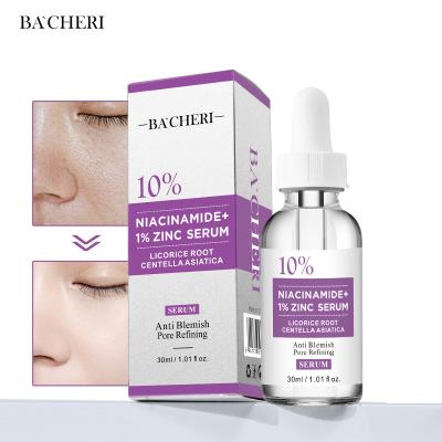 China Moisturizer OEM Private Label Blemish Pore Refining Skin Care 10% Niacinamide 1% Zinc Facial Serum for sale