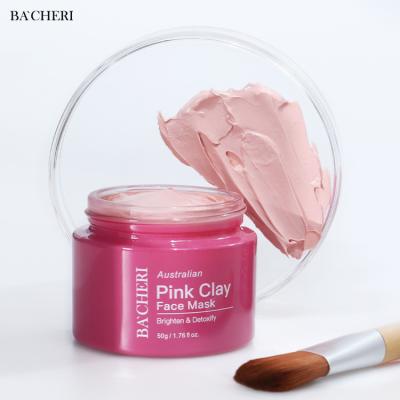 China Wholesale Moisturizing Cream Moisturizing Skin Care Private Label Face Cleansing Clay Mask Organic Pink for sale