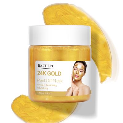 China Hot Selling Moisturizer Facial Skin Care Whitening Anti Wrinkle 24k Gold Peel Off Face Mask for sale