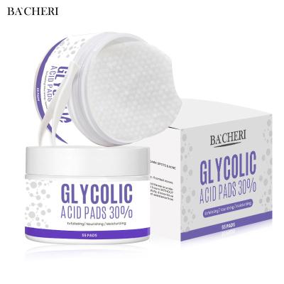 China OEM Nourishing Gently Cleanse Pores Moisturizing Private Label 30% Glycolic Acid Pads For Face for sale