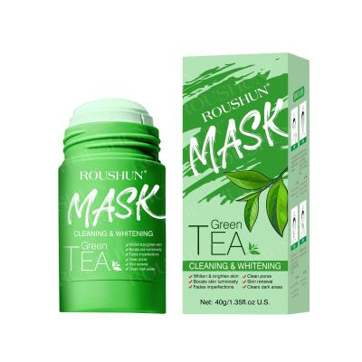 China ROUSHUN Moisturizing Cream Beauty Face Deep Cleansing Skin Whitening Green Tea Clay Mask for sale