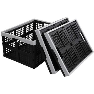 China High quality viable large capacity stackable black plastic storage box for sale