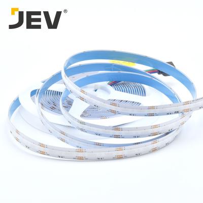 China 24v Residential Wholesale Cob RGB Luces Led Strip Lights /RGB Led Strip 5v 672chips/M Cob Led Strip Over 100 Color Changing Modes for sale