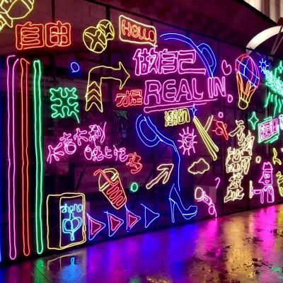 China New LED 7-8w/M 296led/M Seamless Pcb Consist Theme Park Ultra Bright Color And Lighting Led Strip Mini D Shape Flex Sign Neon Decor for sale