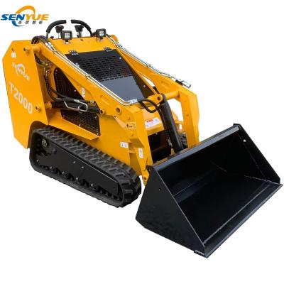 China Build Perkins Engine 25 Hp Tracked EPA Diesel Mini Skid Loader 500KG Capacity With Various Attachments Such As Snowblowers for sale