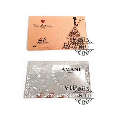 China OEM Logo Metal Card Custom Tarjeta de presentationacion from Europe for sale