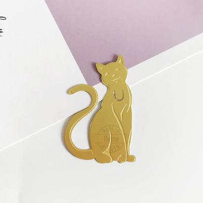 China Custom Cute Europe Cat Shaped Craft Metal Brass Landmarks for sale