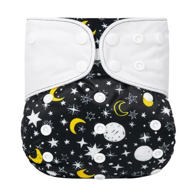 China New Design Printed Soft Cloth Baby Adjustable Washable Reusable Diaper For Baby Use for sale