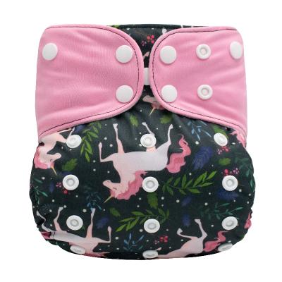 China Printed Baby Cloth Diapers PUL Diaper Wholesale Price Waterproof Outer Material Baby Diaper for sale