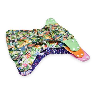 China Mumsbest new style printed washable factory price adjustable and reusable cloth diaper for sale