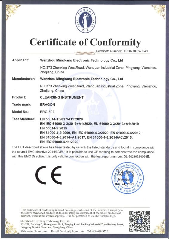 CE - Wenzhou Mingkang Electronic Technology Co., Ltd.