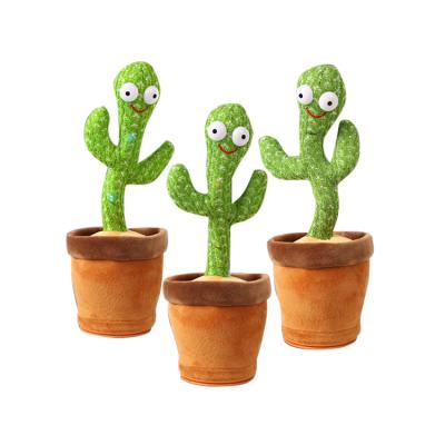 China Gift 2021 a Talking Plush Toy Dancing Cactus USB Singing Music Dancing Cactus Big Dancing Cactus Rechargeable Game Doll for sale