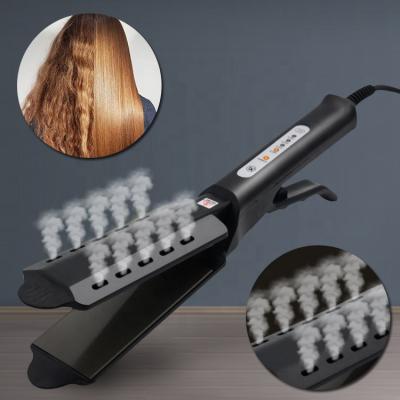 China Wholesale Custom Safety Best Hair Iron Display Steam Titanium Coating Electric Led Hair Straighteners for sale