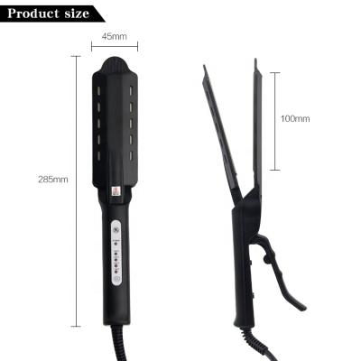 China Professional Safety Private Label Hair Titanium Coating Iron LED Display Popular Electric Steam Hair Straighteners for sale