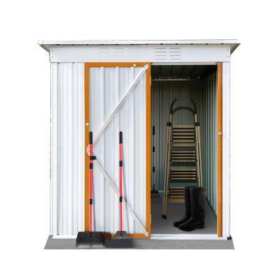 China Steel Storage Shed Tool Shed Utility Storage Cast Metal Outside Sheds High Quality Outdoor Storage 161*86*173 for sale