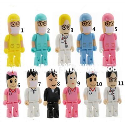 China Cute Creative Doctors And Nurses Robot U Disk Hospital Presented Memorial Gifts U Disk 16G for sale