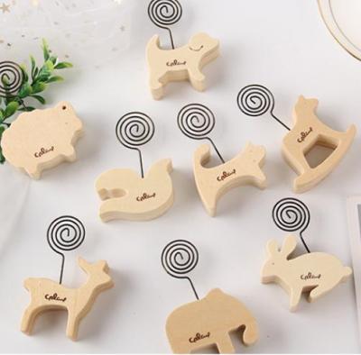 China Office supplies South Korea cplay contracted wooden animal message eight sign clip to a bookmark PN7068 for sale