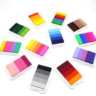 China Children's Toy Junesix five-color CP gradient stamp pad stamp pad hand count ink pn5162 three-color gradient printed SR stamp pad ink for sale