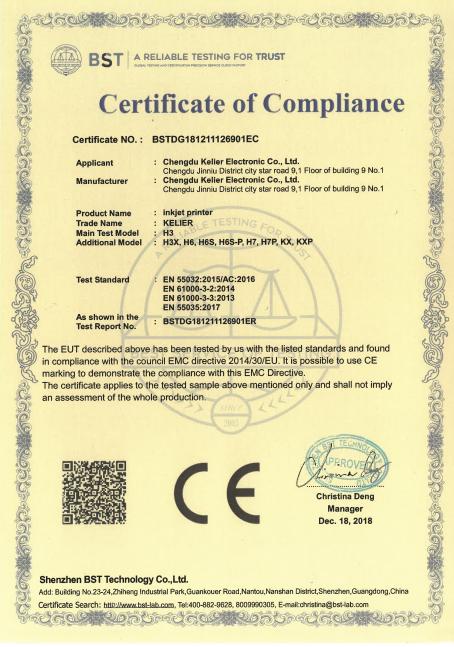 CE - Chengdu Kelier Electronic Co., Ltd.