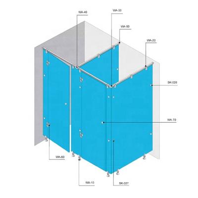 China Contemporary Office Furniture Glass Wall Panel Toilet Partition for sale