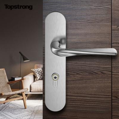 China High Quality Modern Zinc Alloy Mortise Wood Security Bedroom Euro Door Handle Glass Lock Set for sale