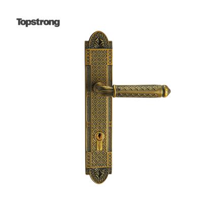 China Wooden Door European Style Pure Copper Residential Interior Door Lock For Bedroom for sale