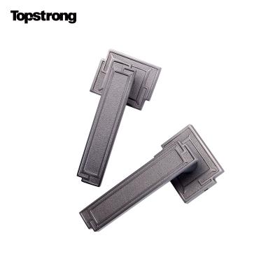 China Simple Agate Zinc Alloy Gray Handle Door Lock Installation Vintage Style Improvement for sale