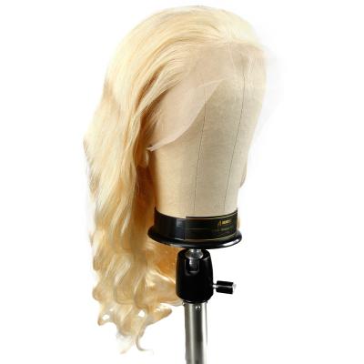 China Raw Virgin Swiss Lace Cuticle Aligned Brazilian Human Hair 613 Blonde Indian Human Hair Transparent Lace Front Wig For Black Women for sale