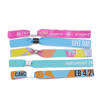 China Custom Coloful Free Sample Cheap Disposable Colorful Cloth Wristband For Club ID Wristband for sale