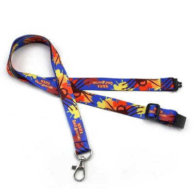 China Custom Polyester Lanyard Cell Phone Reasonable Price Lanyard Keychain Card Holder Cool Plastic Adjustable Buckle Sublimation ID Card Holder for sale