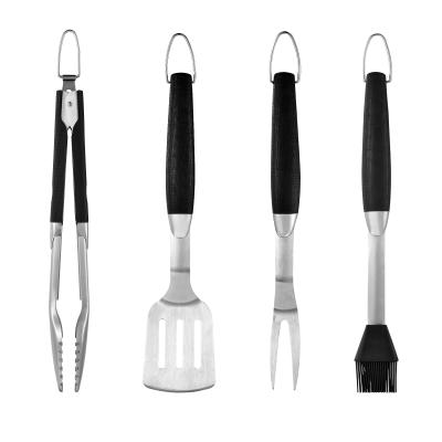 China Amazon Hot Selling Easily Cleaned, 4PCS Tool with Rubber Handle, Grill Stainless Steel BBQ Tools Grill Accessories for sale