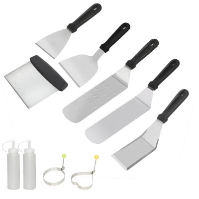 China Easily Cleaned Stainless Steel Burger Turner With PP Handle Pizza Server , BBQ Tool Kit for sale