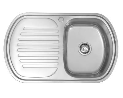 China Without Faucet KA8049 Popular Design Single Basin Sink Farmhouse Stainless Steel Kitchen Sink for sale