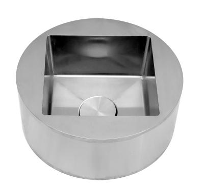 China Without Faucet KA480 High Grade Single Bowl Handmade Round Stainless Steel Sink for sale