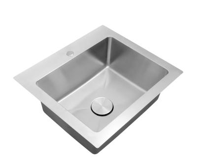 China Without Bowl 25*22 Inch New Style Single Faucet Stainless Steel Sink Sink With Brushed for sale