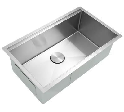 China Without Faucet KA6845A High Quality Large Size Single Bowl Stainless Steel Hand Made Kitchen Sink for sale