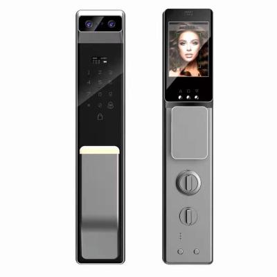 China 90 Users 2021 New Design Good Security Digital Fingerprint Biometric Smart Lock Face Recognition Door Lock With 7 Ways Unlock for sale