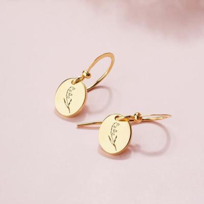 China New Fashion Lead Free Nickel Free Custom Design Metal Flower Earrings Stainless Steel Jewelry For Women for sale