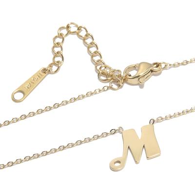 China Summer New Cute Trendy Minimalist Women's Custom Initial Letter Necklace With Pendant for sale